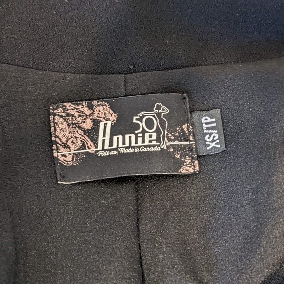 Black Gold High-Waisted Pencil Skirt Canadian Designers Annie 50 XS - Picture 6 of 11